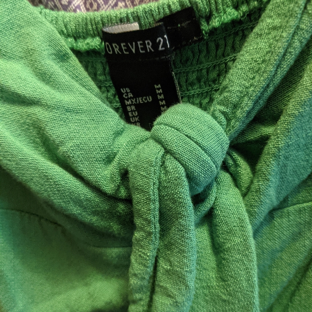 Forever 21 green front tie cami dress - Picture 3 of 4